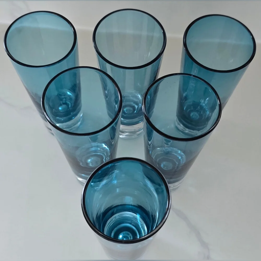 Krosno Azure Blue‎ Shot Glasses Set Of Six